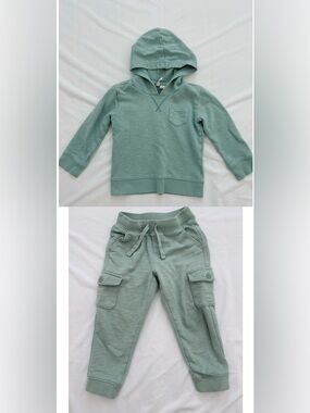 Janie and Jack Mint Green Hoodie and pant